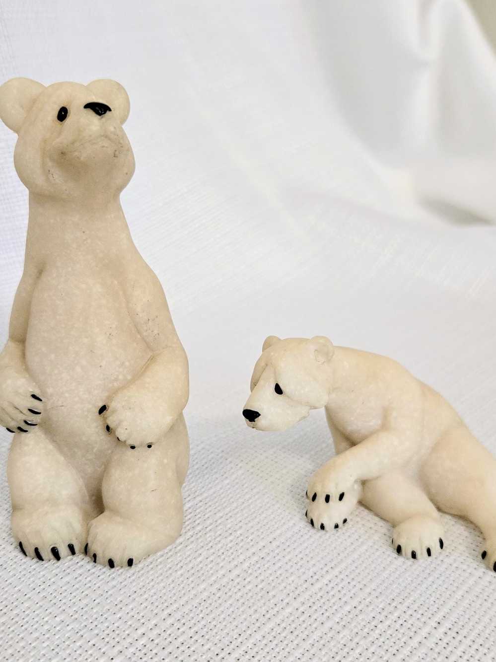 Quarry Critters Peter & Polly Polar Bear Figurines Second Nature Arctic Animals
